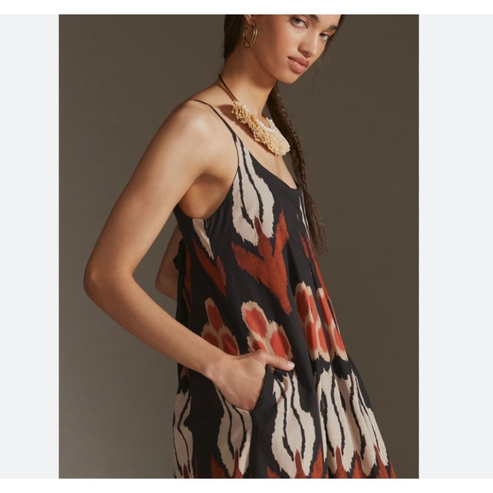 NWOT Anthropologie Nikki Pleated Maxi Color: BLACK MOTIF - Picture 5 of 5